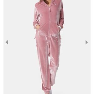 Velour Jumpsuit Faded Pink
